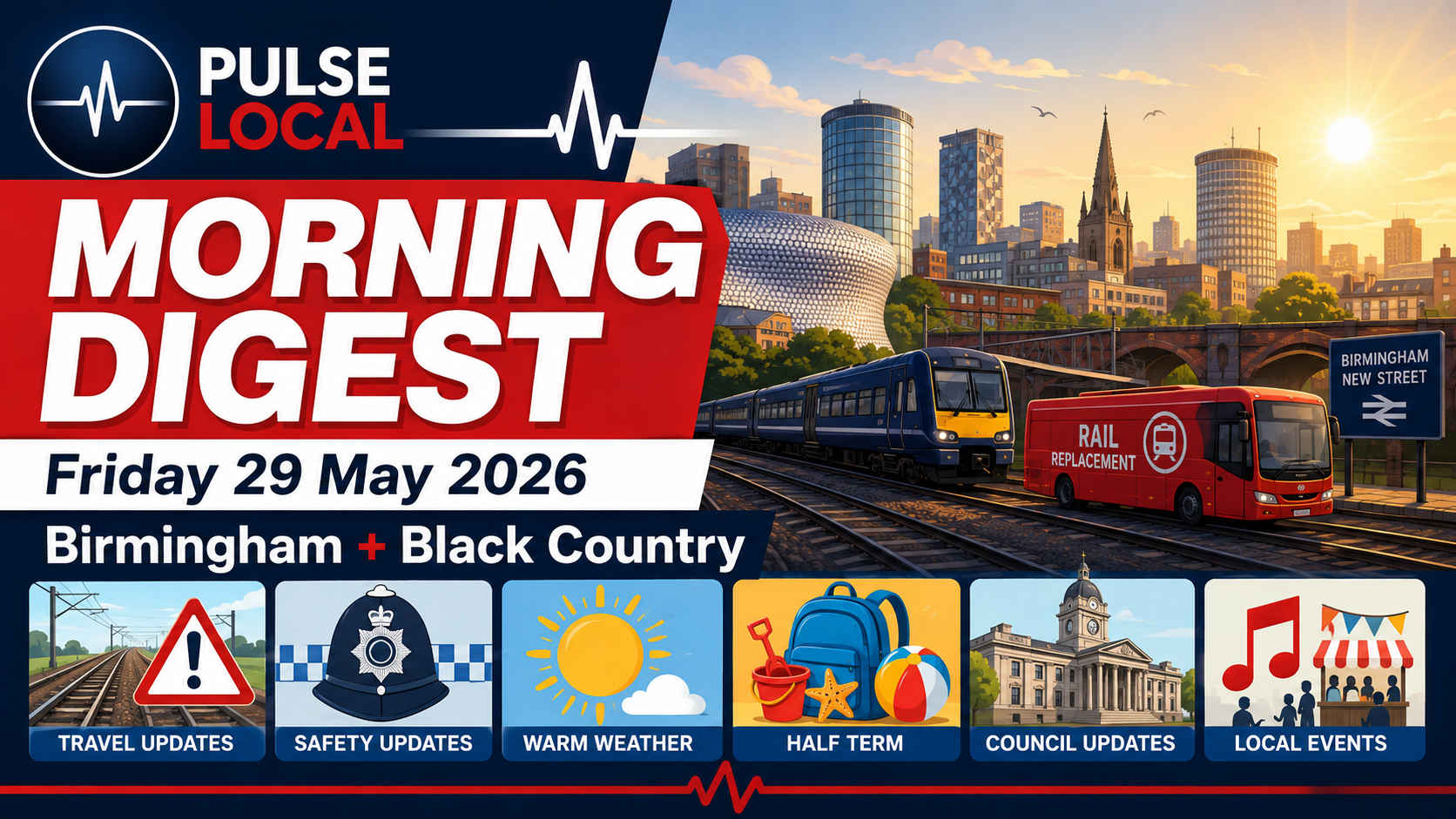 Pulse Local morning digest for Friday 29 May 2026: Birmingham and the Black Country
